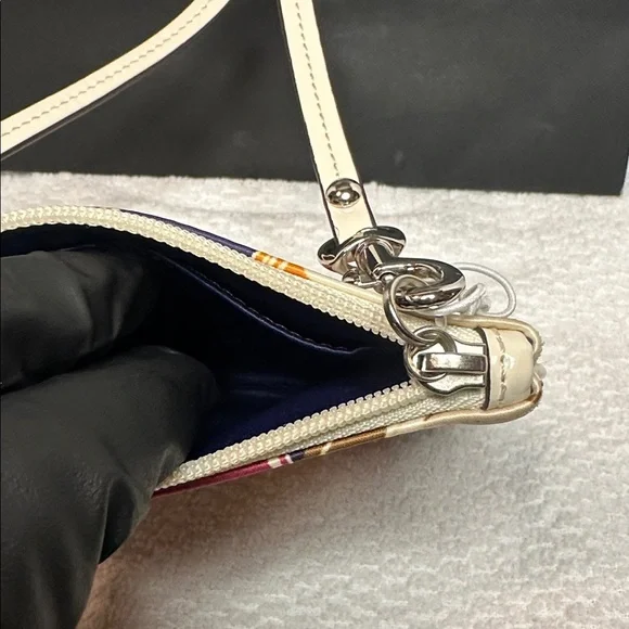 Coach Pink, Orange, and Blue Patterned Wristlet - Picture 6 of 8
